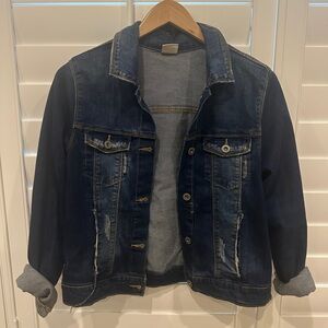 Zara Girls Stylish Dark Blue Denim Jacket Size 13/14